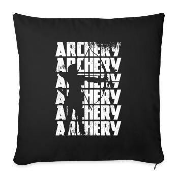 Archerie - Housse de coussin décorative 45 x 45 cm - noir - Devant