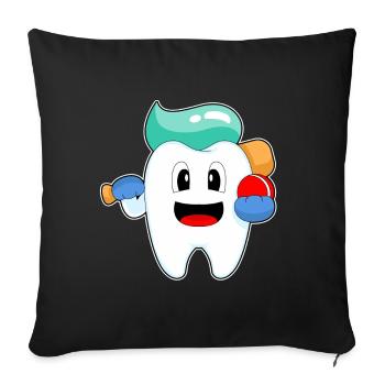 Tooth Cricket Cricket Bat - Housse de coussin décorative 45 x 45 cm - noir - Devant