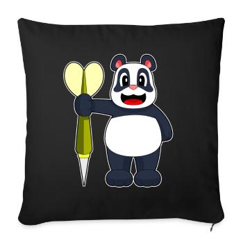 Panda Dart Dartpfeil - Sofa pillowcase 17,3'' x 17,3'' (45 x 45 cm) - black - Front