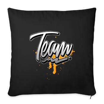 équipe - Housse de coussin décorative 45 x 45 cm - noir - Devant