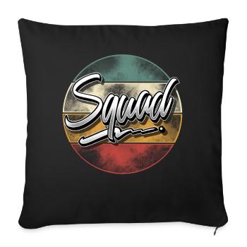 Squad - Sofa pillowcase 17,3'' x 17,3'' (45 x 45 cm) - black - Front