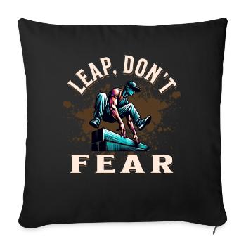 Parkour - Sofa pillowcase 17,3'' x 17,3'' (45 x 45 cm) - black - Front