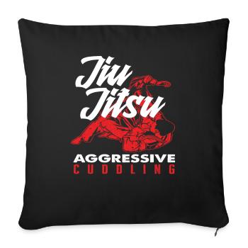 Jiu Jitsu Câlins agressifs - Housse de coussin décorative 45 x 45 cm - noir - Devant