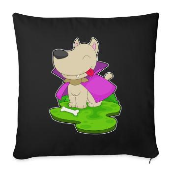 Dog Halloween Vampire - Sofa pillowcase 17,3'' x 17,3'' (45 x 45 cm) - black - Front