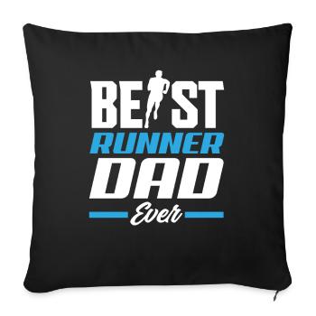 Best Runner Dad Ever - Sofa pillowcase 17,3'' x 17,3'' (45 x 45 cm) - black - Front