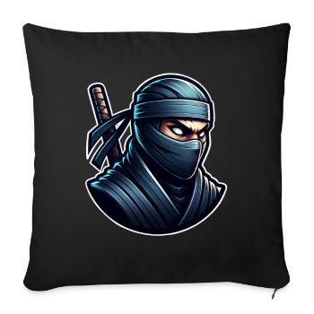 Ninja - Sofa pillowcase 17,3'' x 17,3'' (45 x 45 cm) - black - Front