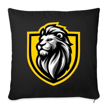 Lion Shield - Sofa pillowcase 17,3'' x 17,3'' (45 x 45 cm) - black - Front