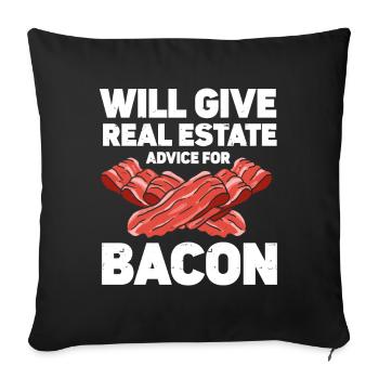 Agent immobilier Agent immobilier - Housse de coussin décorative 45 x 45 cm - noir - Devant