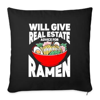 Agent immobilier Agent immobilier - Housse de coussin décorative 45 x 45 cm - noir - Devant