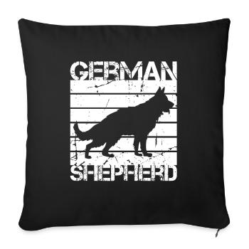 Berger allemand - Housse de coussin décorative 45 x 45 cm - noir - Devant