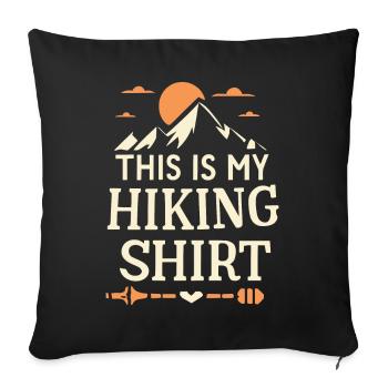 This Is My Hiking Shirt Wanderlust Retro - Sofa pillowcase 17,3'' x 17,3'' (45 x 45 cm) - black - Front