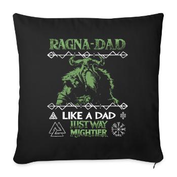 RAGNA-DAD Viking vert pour la fête des pères - Housse de coussin décorative 45 x 45 cm - noir - Devant
