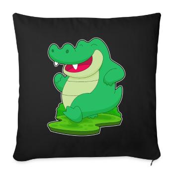 Crocodile Jogger Jogging Sport - Sofa pillowcase 17,3'' x 17,3'' (45 x 45 cm) - black - Front