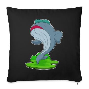 Whale Jogger Jogging Sport - Sofa pillowcase 17,3'' x 17,3'' (45 x 45 cm) - black - Front