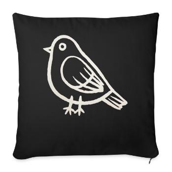 Tauben, Tauben, Tauben, Geschenk, Taubenzüchter, - Sofakissenbezug 45 x 45 cm - Schwarz - Vorne