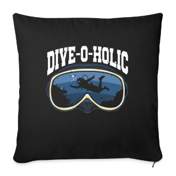Plongée sous-marine - Housse de coussin décorative 45 x 45 cm - noir - Devant