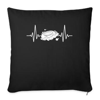 Disc Sports Heartbeat - Sofa pillowcase 17,3'' x 17,3'' (45 x 45 cm) - black - Front