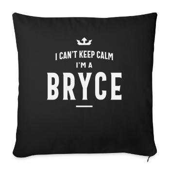Personalized Name Bryce - Sofa pillowcase 17,3'' x 17,3'' (45 x 45 cm) - black - Front