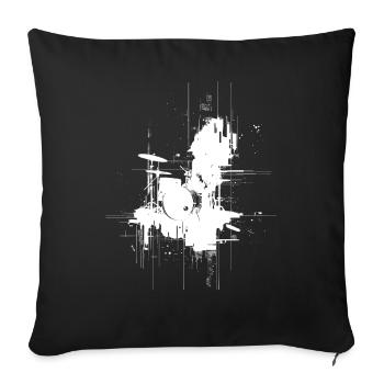 Percussion - Housse de coussin décorative 45 x 45 cm - noir - Devant