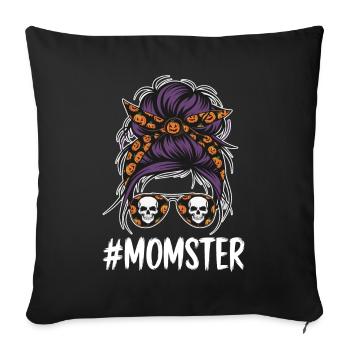 Halloween Momster Monster Mom - Sofa pillowcase 17,3'' x 17,3'' (45 x 45 cm) - black - Front
