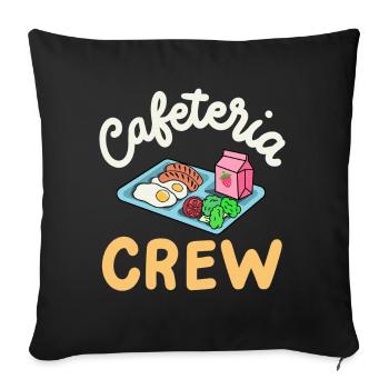 Cafeteria-Crew Schulkantine - Sofakissenbezug 45 x 45 cm - Schwarz - Vorne