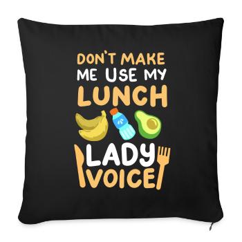 Mittagessen Schule Cafeteria Crew - Sofakissenbezug 45 x 45 cm - Schwarz - Vorne