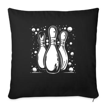 Bowling - Sofa pillowcase 17,3'' x 17,3'' (45 x 45 cm) - black - Front