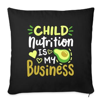 Mittagessen Schule Cafeteria Crew - Sofakissenbezug 45 x 45 cm - Schwarz - Vorne