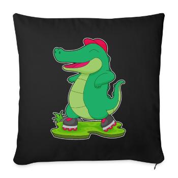 Patins en ligne Crocodile Patins en ligne - Housse de coussin décorative 45 x 45 cm - noir - Devant