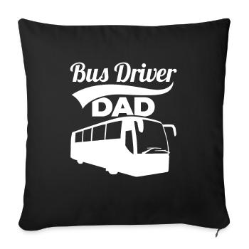 Chauffeur de bus Papa - Housse de coussin décorative 45 x 45 cm - noir - Devant