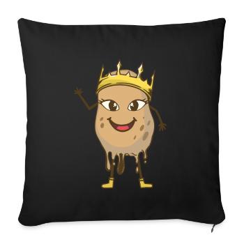 Jacket potatoes potatoes potato vegetables king - Sofa pillowcase 17,3'' x 17,3'' (45 x 45 cm) - black - Front