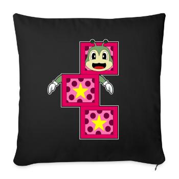 Magie du sorcier chenille - Housse de coussin décorative 45 x 45 cm - noir - Devant