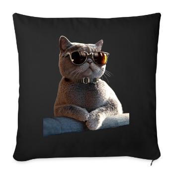 Britisch Kurzhaar Katze BKH Katzenmama Süße Katzen - Sofakissenbezug 45 x 45 cm - Schwarz - Vorne