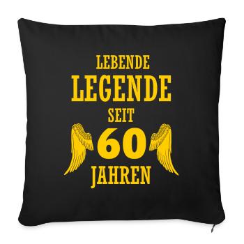 Living Legend 60 Years 60th Birthday Funny - Sofa pillowcase 17,3'' x 17,3'' (45 x 45 cm) - black - Front