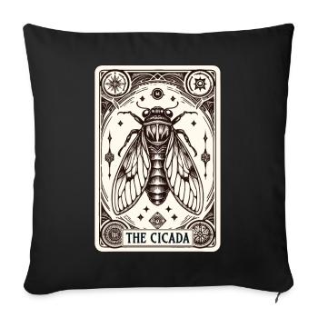 Cicada Tarot Card Brood Emergence - Sofa pillowcase 17,3'' x 17,3'' (45 x 45 cm) - black - Front