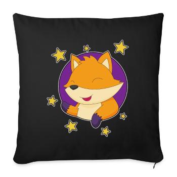 Étoiles du renard - Housse de coussin décorative 45 x 45 cm - noir - Devant