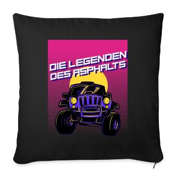 Les légendes de l’asphalte - Housse de coussin décorative 45 x 45 cm - noir - Devant
