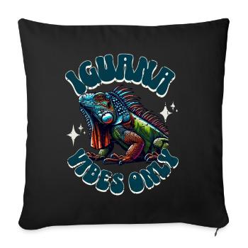 Iguana - Sofa pillowcase 17,3'' x 17,3'' (45 x 45 cm) - black - Front