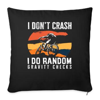 Je ne tombe pas, je fais au hasard - Housse de coussin décorative 45 x 45 cm - noir - Devant