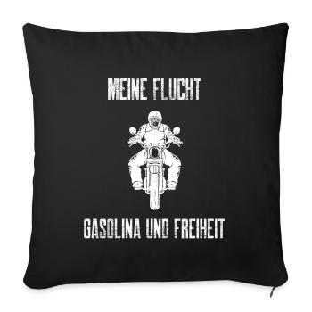 Mon évasion : Gasolina et la liberté - Housse de coussin décorative 45 x 45 cm - noir - Devant