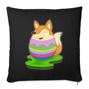 Fox Easter Easter Egg - Sofa pillowcase 17,3'' x 17,3'' (45 x 45 cm) - black - Front
