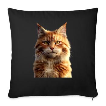 Maine Coon Cat Cat Mom Cat Maine Coon Cats - Sofa pillowcase 17,3'' x 17,3'' (45 x 45 cm) - black - Front