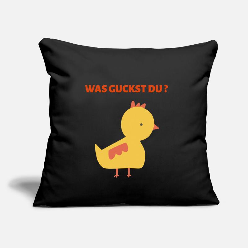 QU’EST-CE QUE VOUS REGARDEZ ? Housse de coussin décorative 45 x 45 cm