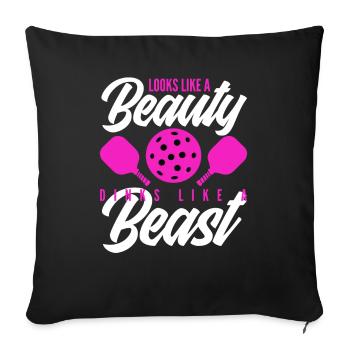 On dirait une beauté, joue comme un animal - Housse de coussin décorative 45 x 45 cm - noir - Devant