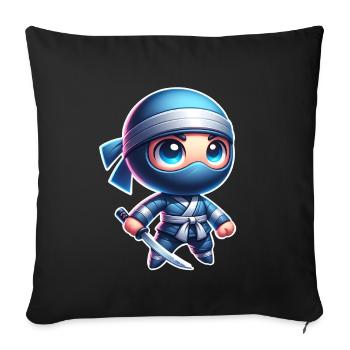 Ninja - Sofa pillowcase 17,3'' x 17,3'' (45 x 45 cm) - black - Front
