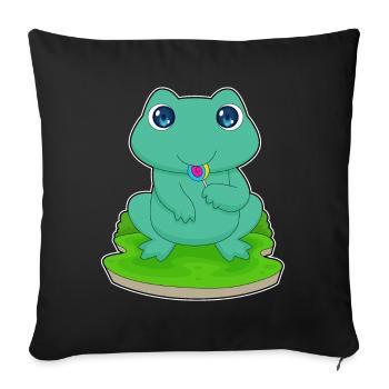 Frog Lollipop - Sofa pillowcase 17,3'' x 17,3'' (45 x 45 cm) - black - Front