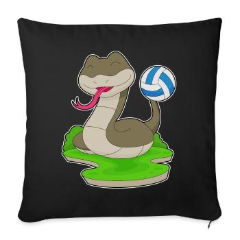 Schlange Volleyballspieler Volleyball - Sofakissenbezug 45 x 45 cm - Schwarz - Vorne