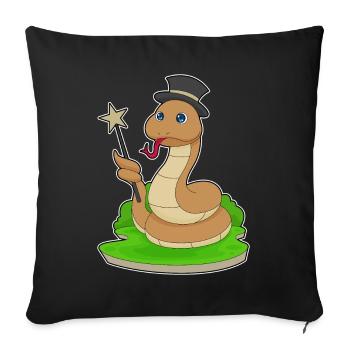 Snake Wizard Wand - Sofa pillowcase 17,3'' x 17,3'' (45 x 45 cm) - black - Front