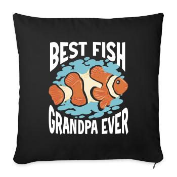 Aquariophile d’aquarium d’aquarium - Housse de coussin décorative 45 x 45 cm - noir - Devant