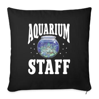 Aquariophile d’aquarium d’aquarium - Housse de coussin décorative 45 x 45 cm - noir - Devant